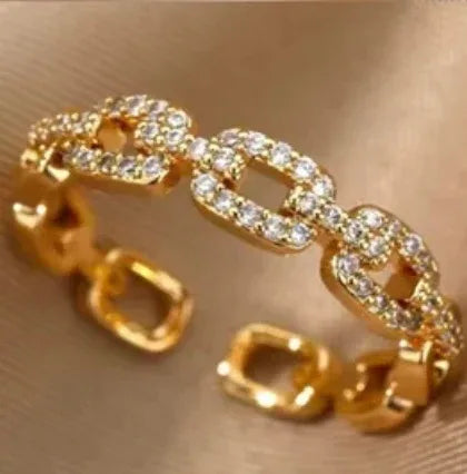 Bague Maillon Doré - NÜYALUMEN