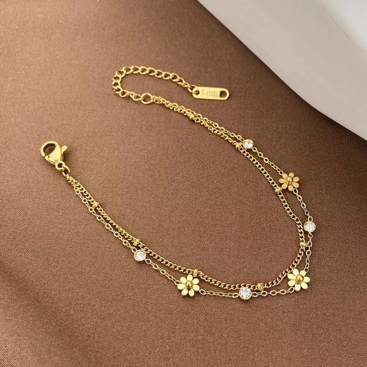 Bracelet de cheville Anklet Fleur Etoilée - NÜYA