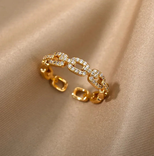 Bague Maillon Doré - NÜYALUMEN