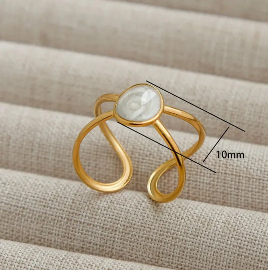 Bague réglable Acier Inoxydable Minimaliste Aria Pure - NÜYALUMEN