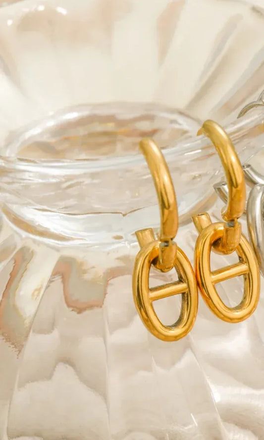 Boucles d'oreilles Élégance Moderne Or - NÜYALUMEN