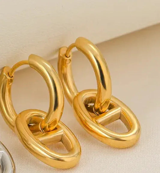 Boucles d'oreilles Élégance Moderne Or - NÜYALUMEN