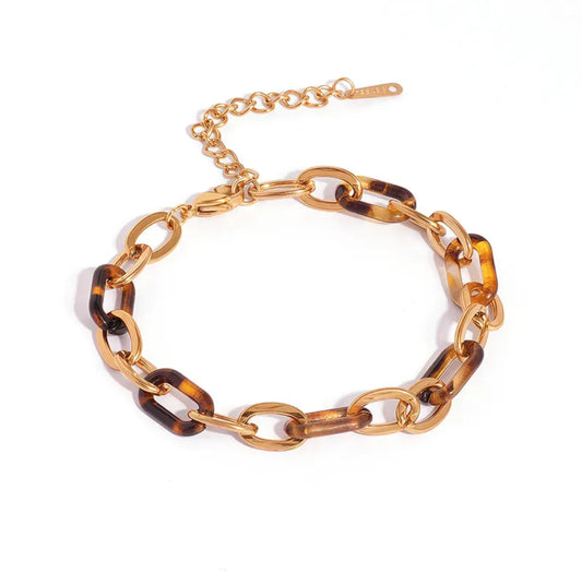 Bracelet Maillons Écaille d'Or - NÜYALUMEN