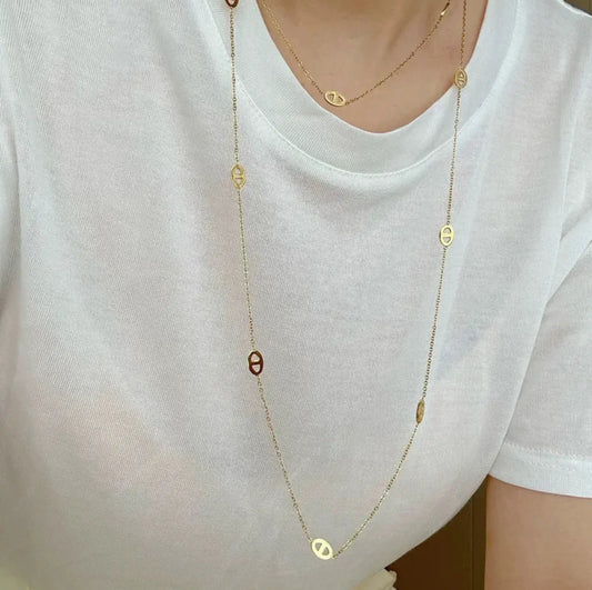 Sautoir Ovale Doré - NÜYA